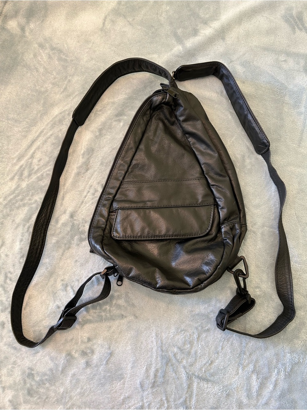 Ace Leather Goods Travelmate Backpack Black Leather Handcrafted EUC - Picture 5 of 12